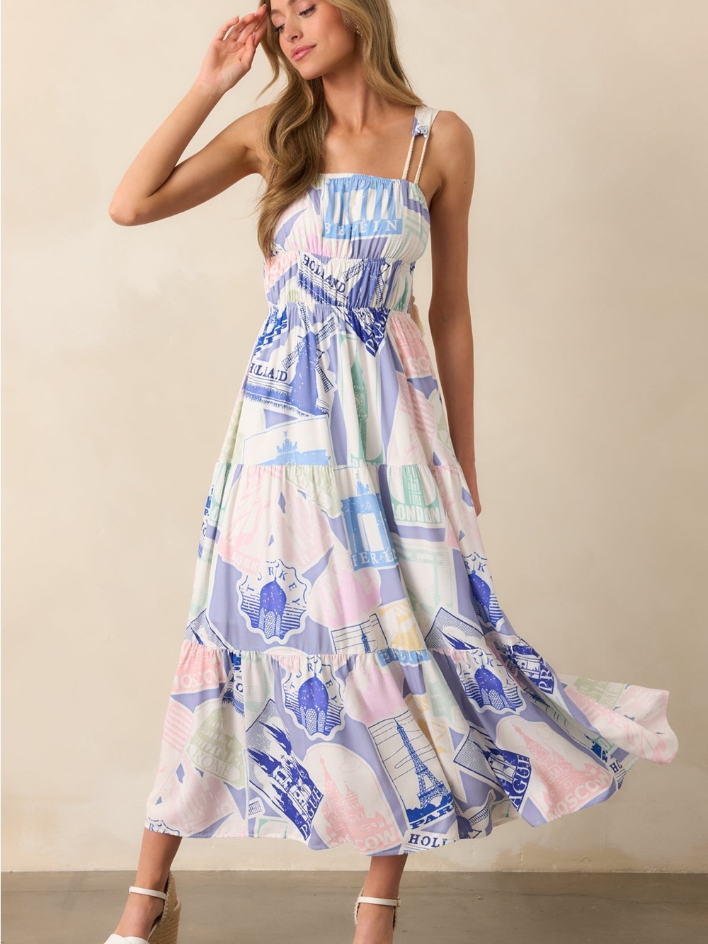 NWT The Adair Passport To The Sun Blue Midi Dress by Prosperina Resortwear Vibes